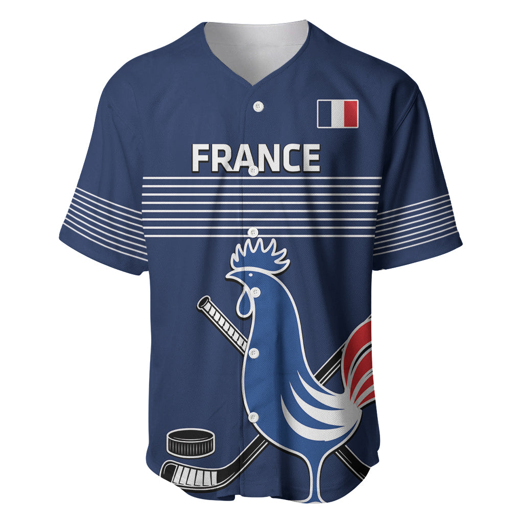 Custom France Hockey Baseball Jersey Francaise Gallic Rooster - Shopicos