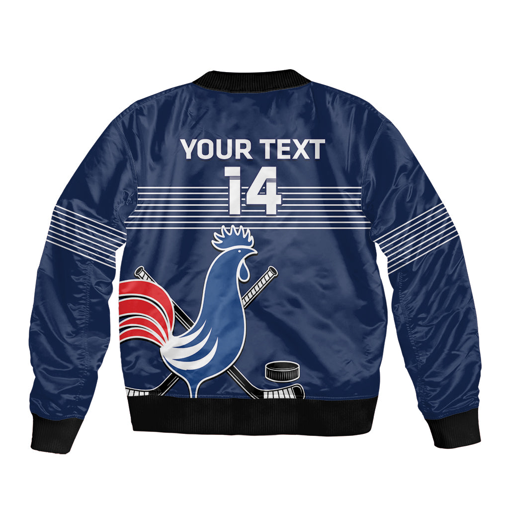 Custom France Hockey Bomber Jacket Francaise Gallic Rooster - Shopicos