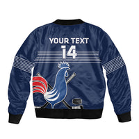 Custom France Hockey Bomber Jacket Francaise Gallic Rooster - Shopicos