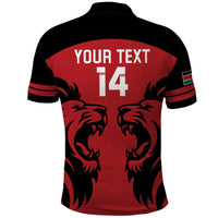 Custom Kenya Rugby Polo Shirt 2024 Go Champions Simbas - Red - Shopicos