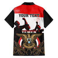 Personalised Yemen Independence Day Hawaiian Shirt Yemeni Coat Of Arms With Coffea Arabica Flowers - Shopicos