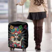 Mexican La Catrina Luggage Cover Viva Mexico Dia De Muertos - Shopicos
