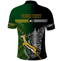 Personalised New Zealand and South Africa Rugby Polo Shirt 2023 World Cup Final All Black Springboks Together - Shopicos