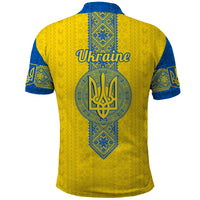 Ukraine Polo Shirt Gold Trident Belarus Folk Pattern - Shopicos