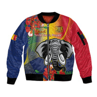 Chad Independence Day Sleeve Zip Bomber Jacket Happy 64 Years Of Independence - Shopicos