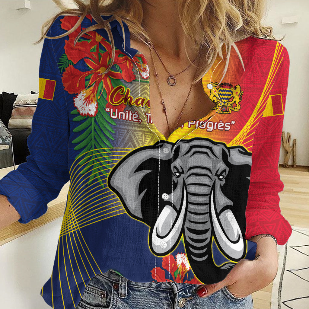 Chad Independence Day Women Casual Shirt Happy 64 Years Of Independence - Shopicos