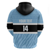 Custom Botswana Cricket Hoodie Go Baggy Blues Zebra Mascot - Shopicos