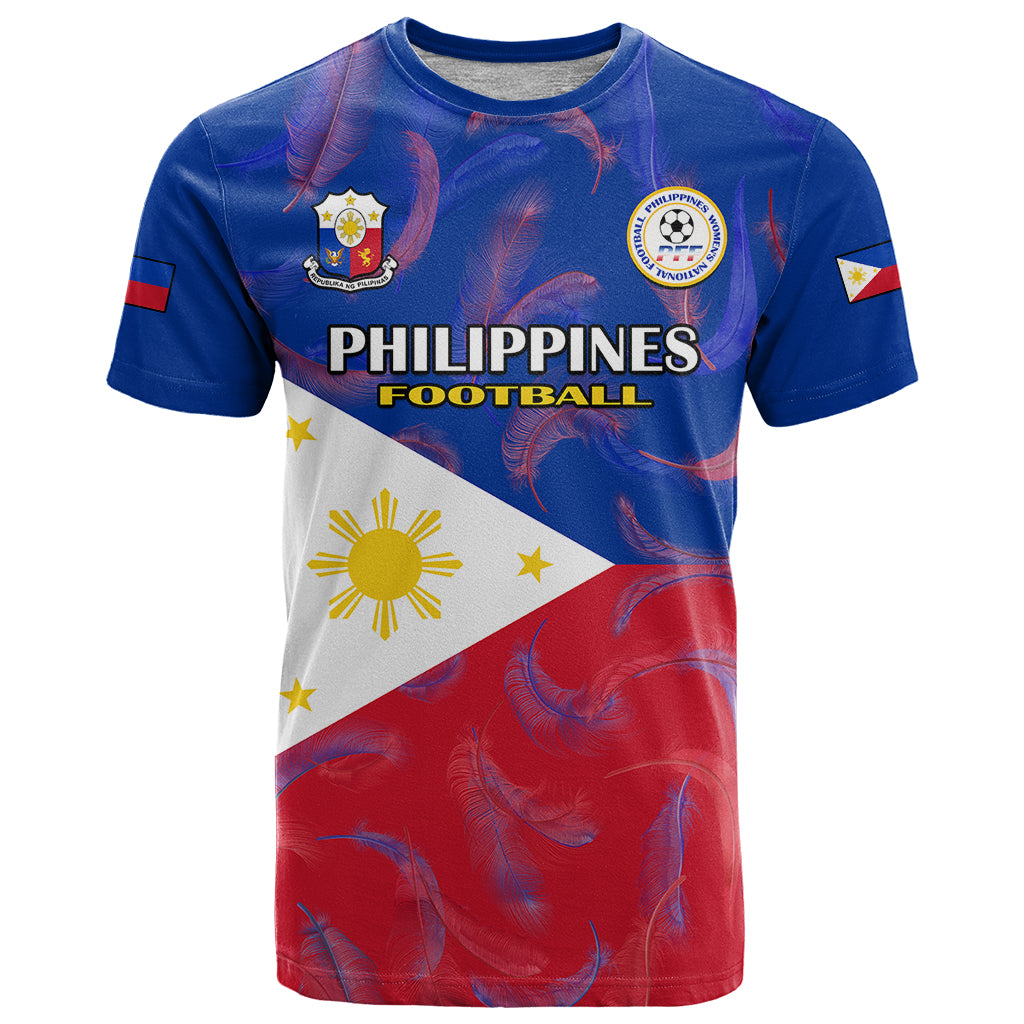 Custom Philippines Football T Shirt 2023 World Cup Go Filipinas Feather Flag Version - Shopicos
