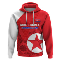 Custom North Korea Football Zip Hoodie 2024 Go Eastern Azaleas Magnolia Flowers - Shopicos