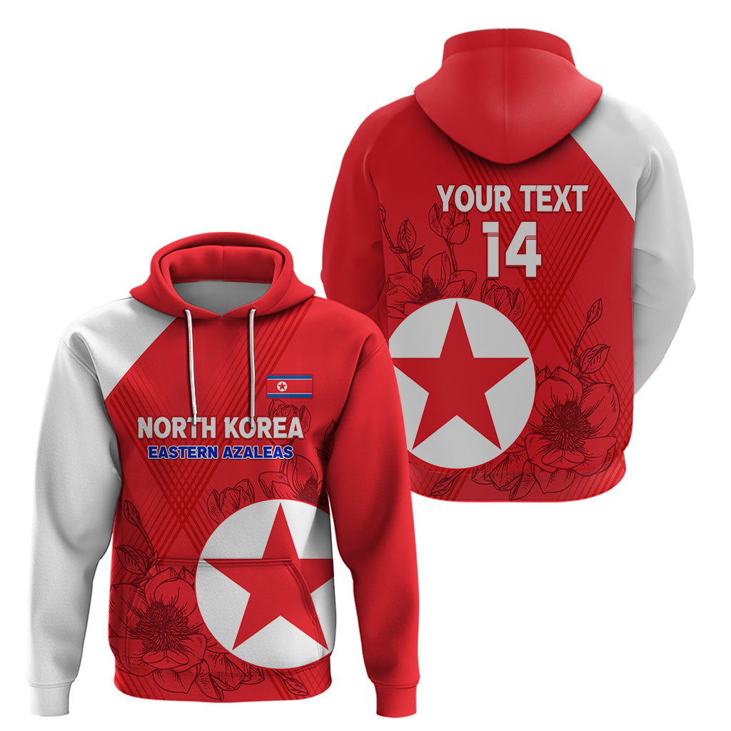 Custom North Korea Football Zip Hoodie 2024 Go Eastern Azaleas Magnolia Flowers - Shopicos