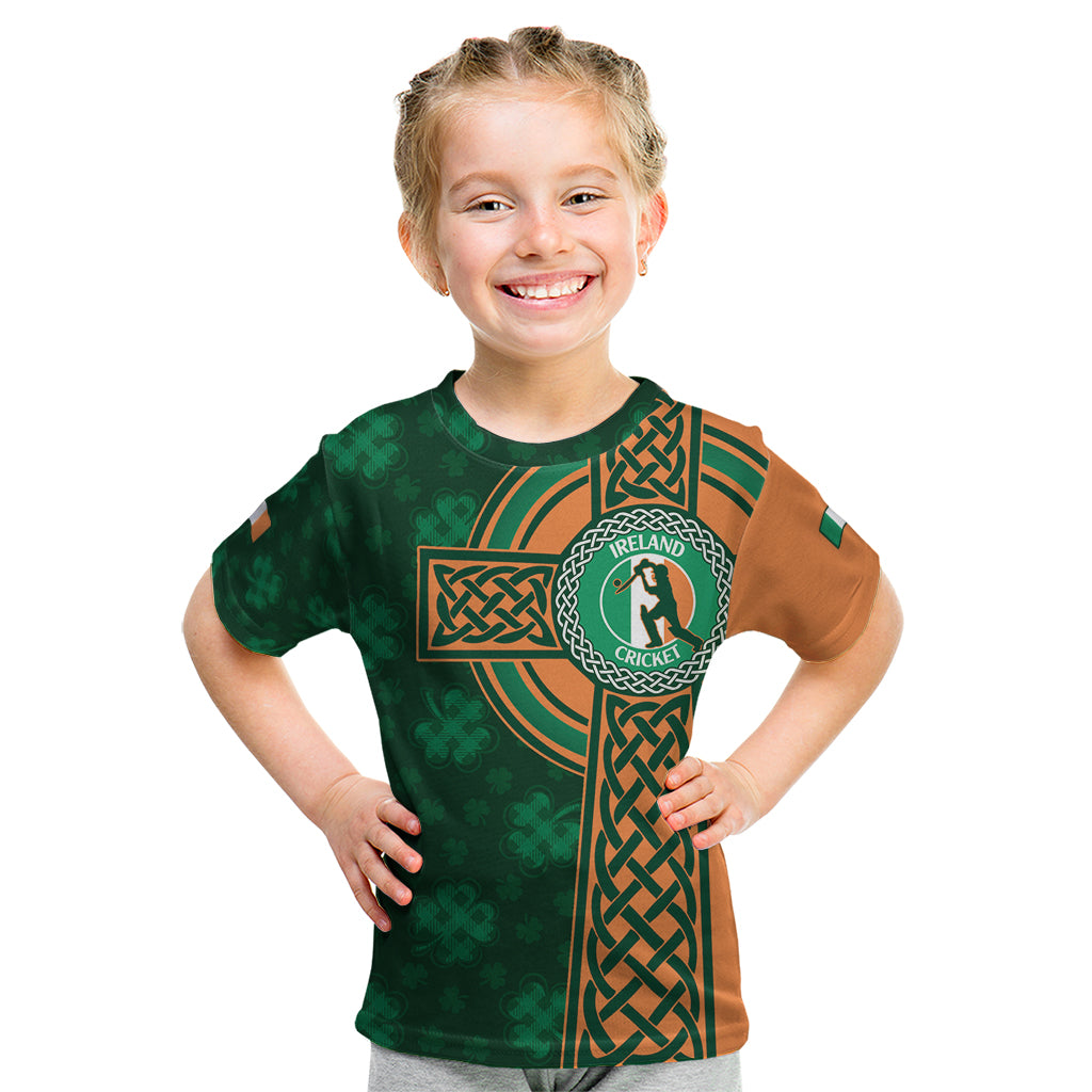 Custom Ireland Cricket Kid T Shirt 2024 Celtic Shamrock Go Champions - Shopicos