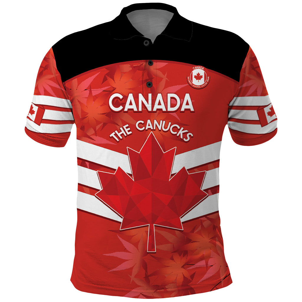Custom Canada Soccer Polo Shirt Summer 2024 Go Champions Canucks - Shopicos