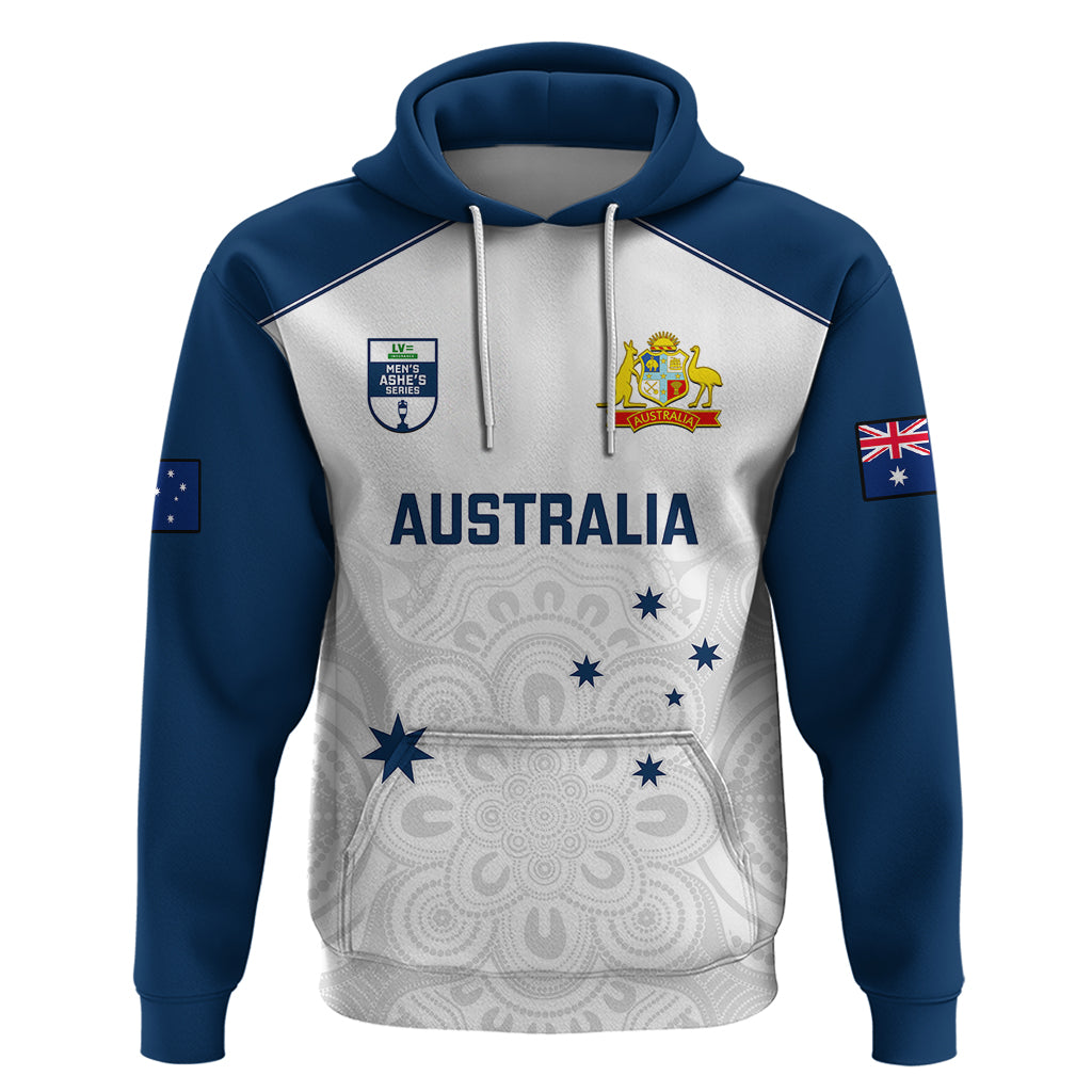 Personalised Australia Cricket Hoodie 2023 Ashes Go Aussie Indigenous Art - Shopicos