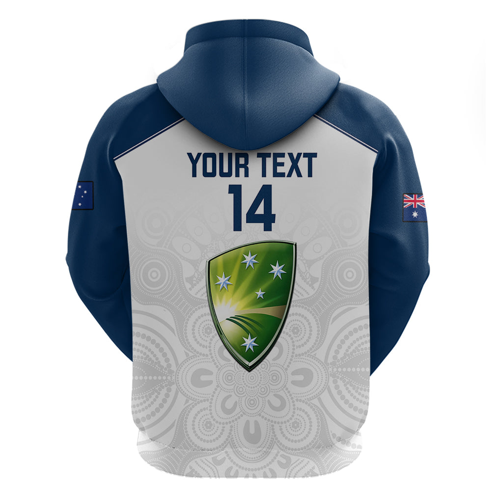 Personalised Australia Cricket Hoodie 2023 Ashes Go Aussie Indigenous Art - Shopicos