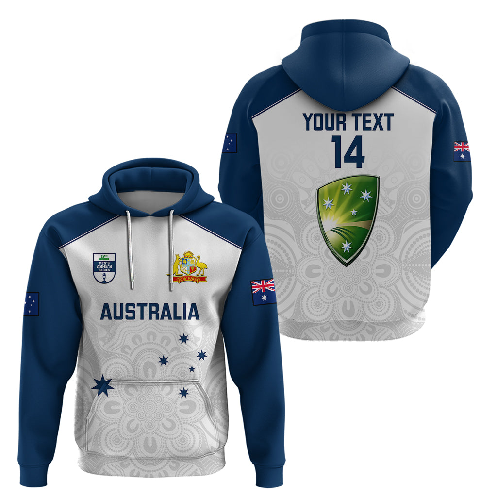 Personalised Australia Cricket Hoodie 2023 Ashes Go Aussie Indigenous Art - Shopicos