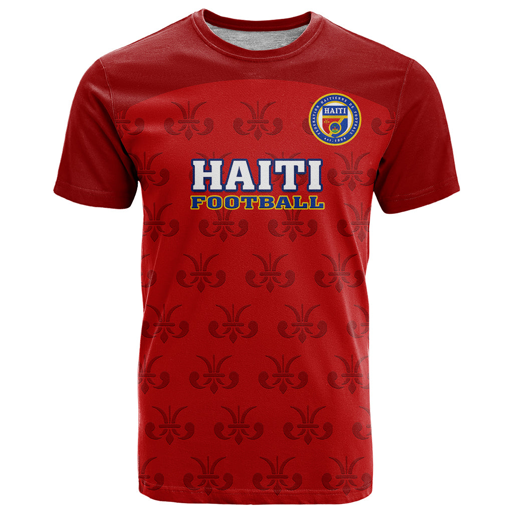 Custom Haiti Football T Shirt Les Grenadieres 2023 World Cup Red Version - Shopicos