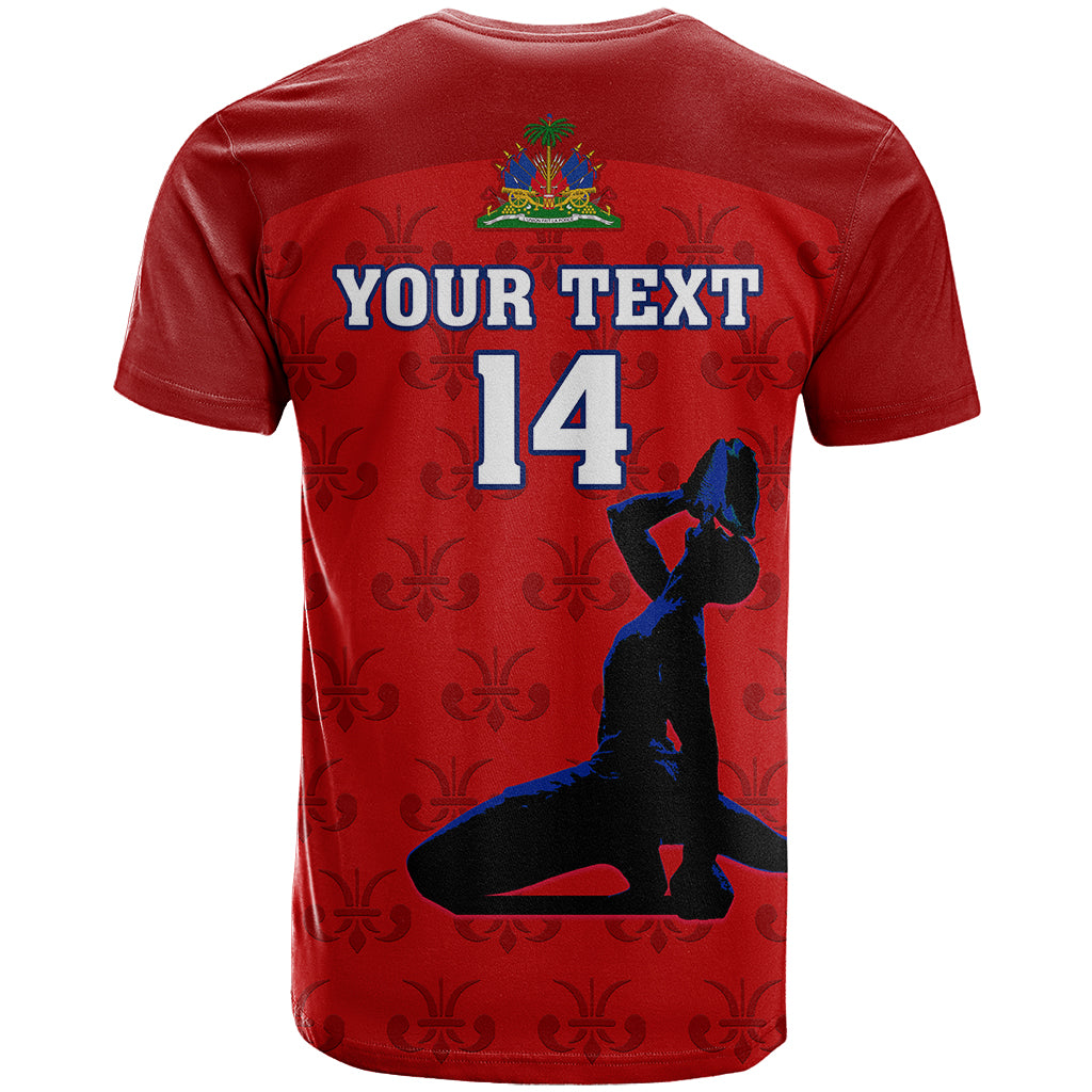 Custom Haiti Football T Shirt Les Grenadieres 2023 World Cup Red Version - Shopicos
