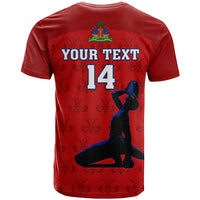 Custom Haiti Football T Shirt Les Grenadieres 2023 World Cup Red Version - Shopicos