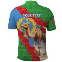 Personalised Eritrea Arabian Camel Polo Shirt Gerbera Flower Flag Color - Shopicos