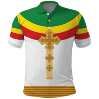 Ethiopia Meskel Polo Shirt Ethiopian Cross - Shopicos