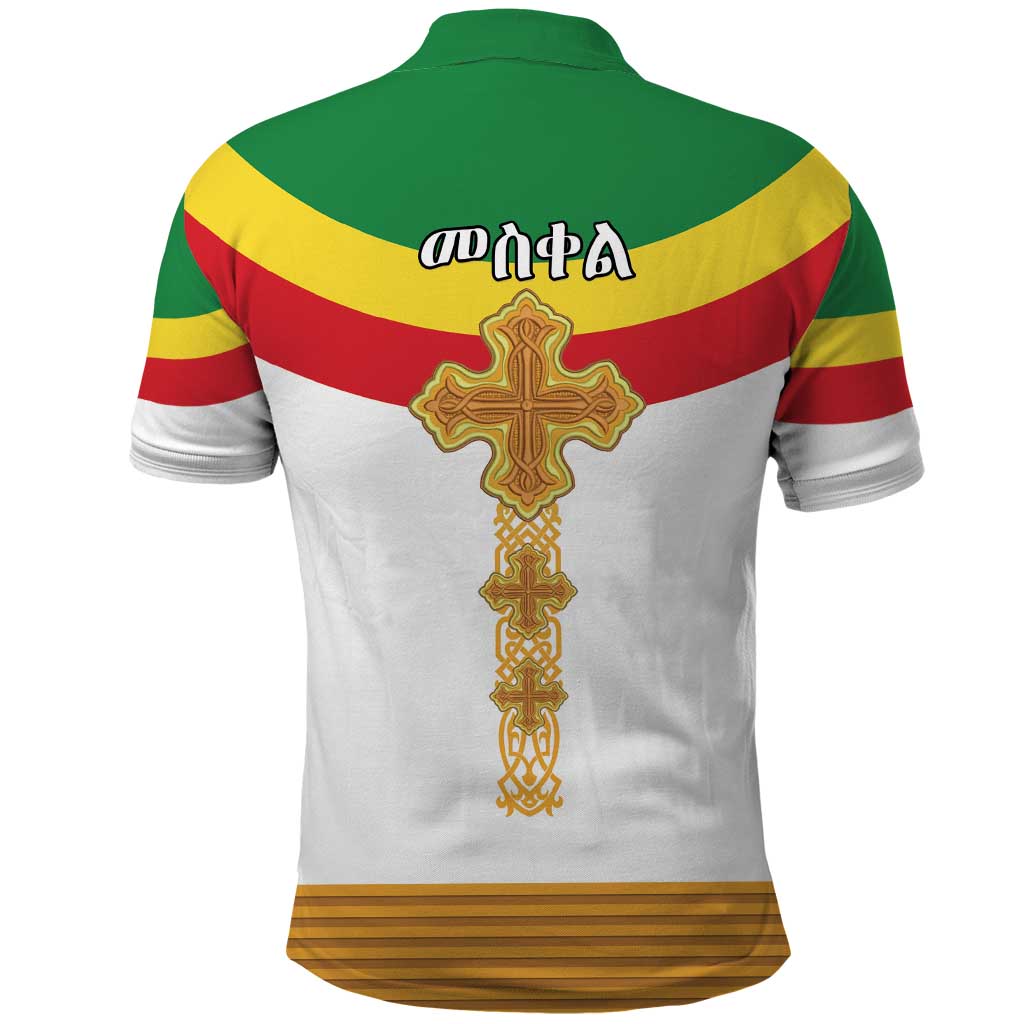 Ethiopia Meskel Polo Shirt Ethiopian Cross - Shopicos