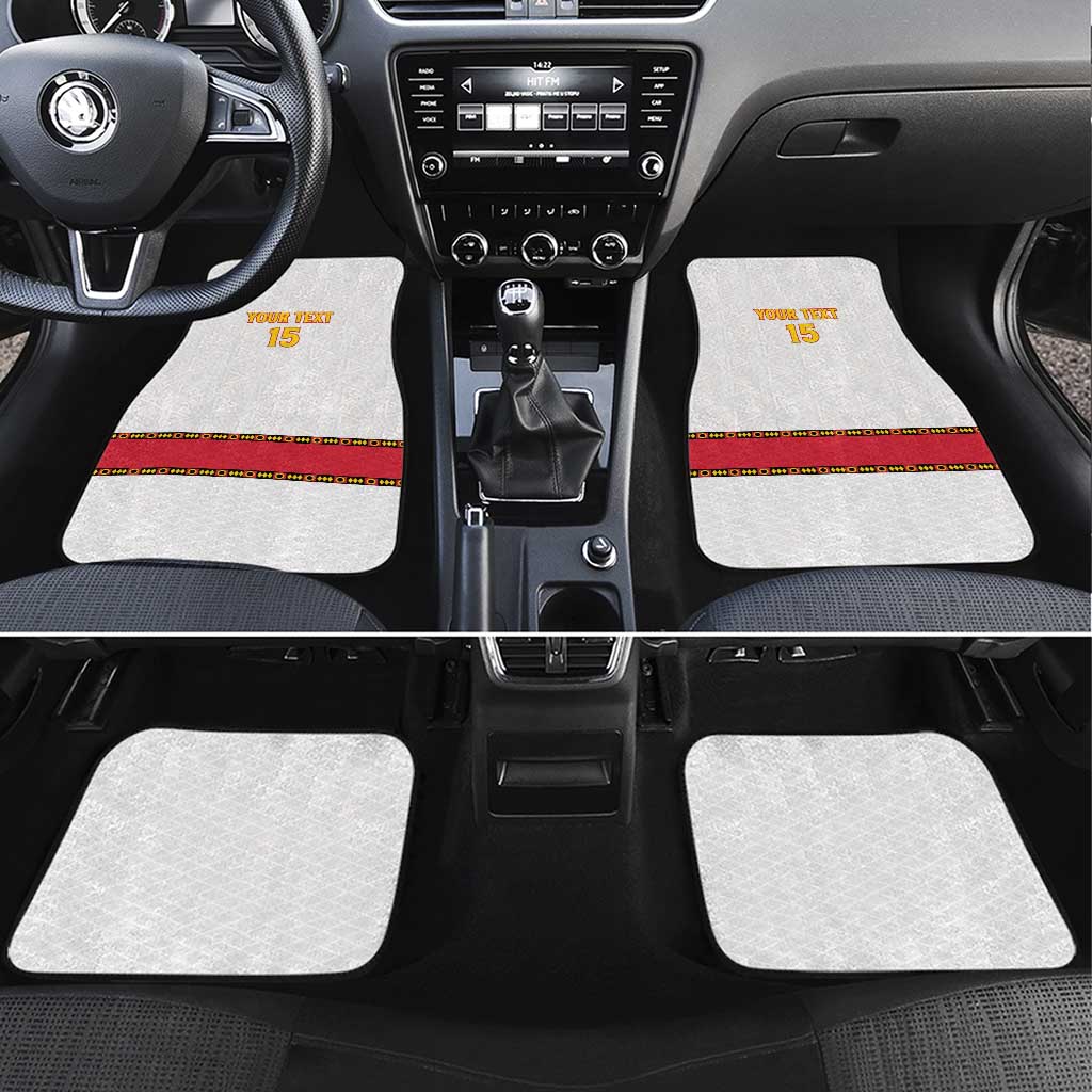 Angola Football Car Mats Avante Palancas Negras - White - Shopicos