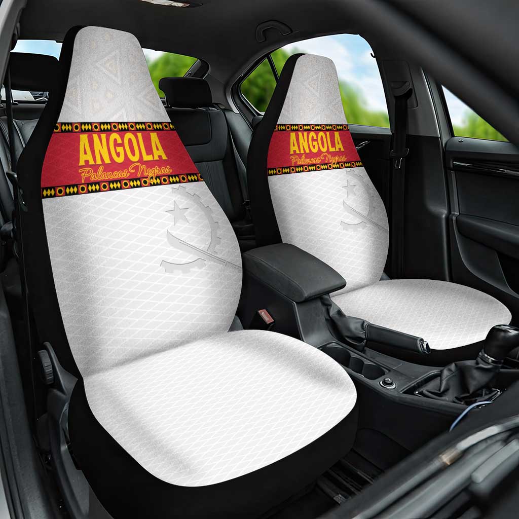 Angola Football Car Seat Cover Avante Palancas Negras - White - Shopicos