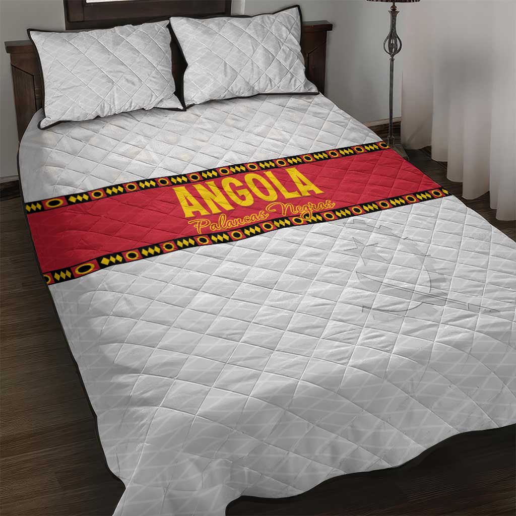 Angola Football Quilt Bed Set Avante Palancas Negras - White - Shopicos