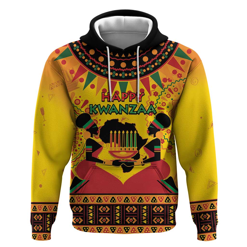 Kwanzaa Holiday Hoodie African Pattern - Shopicos