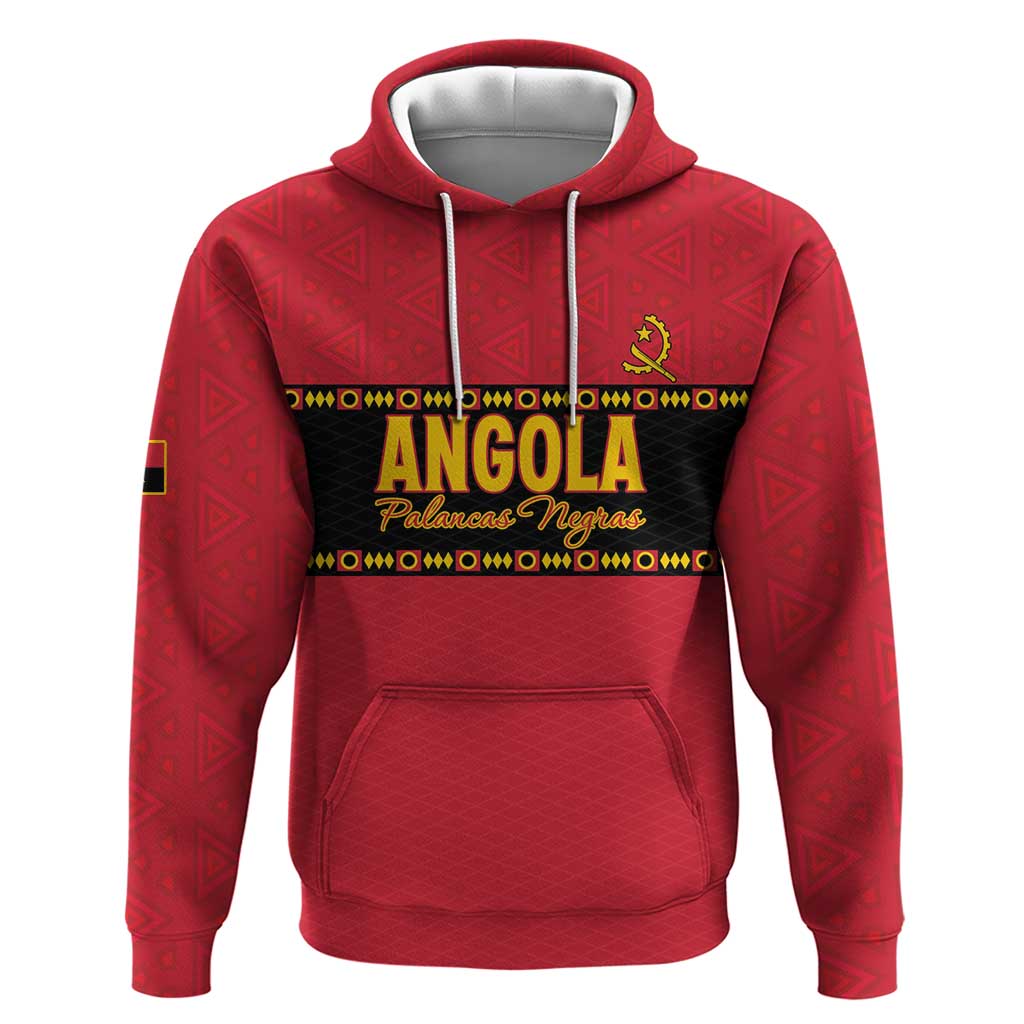 Custom Angola Football Hoodie Avante Palancas Negras