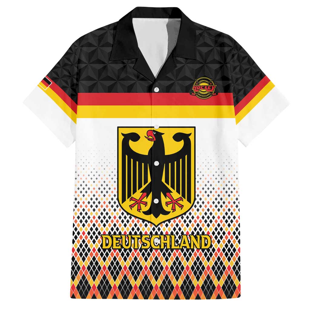 Custom Germany Hockey Hawaiian Shirt Go Trager der Adler