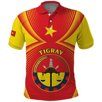 Personalized Ethiopia Tigray Region Polo Shirt Coat Of Arms With Map