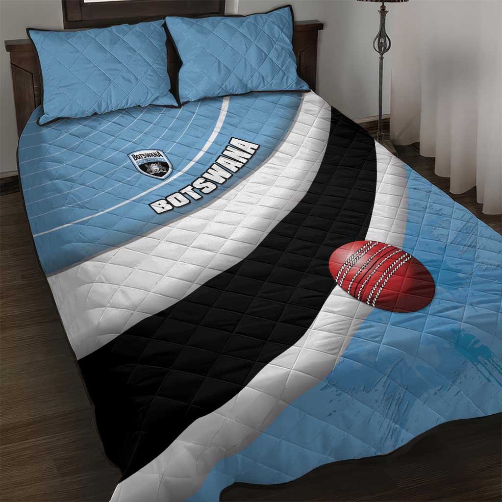Botswana Cricket Quilt Bed Set Go Baggy Blues - Shopicos