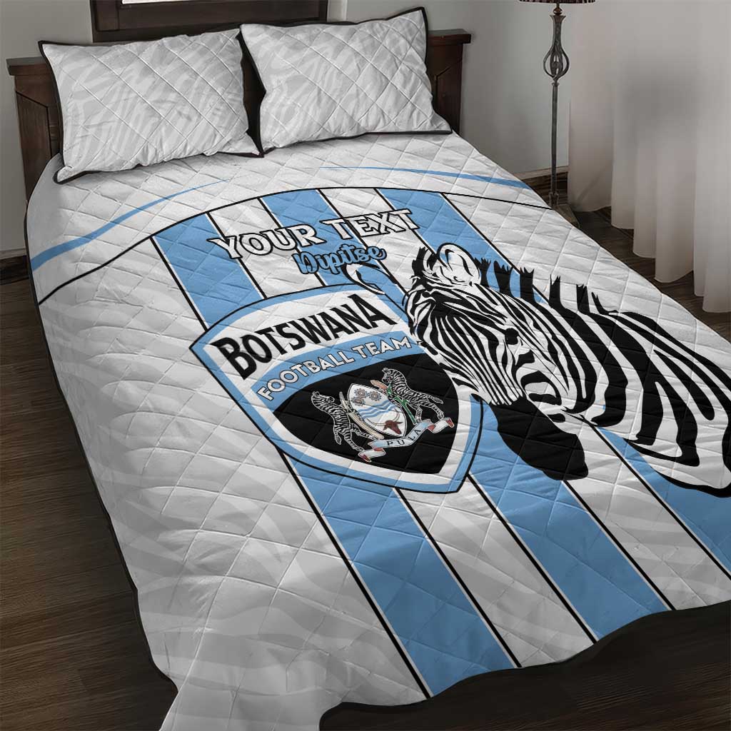 Custom Botswana Football Quilt Bed Set Come On Zebras