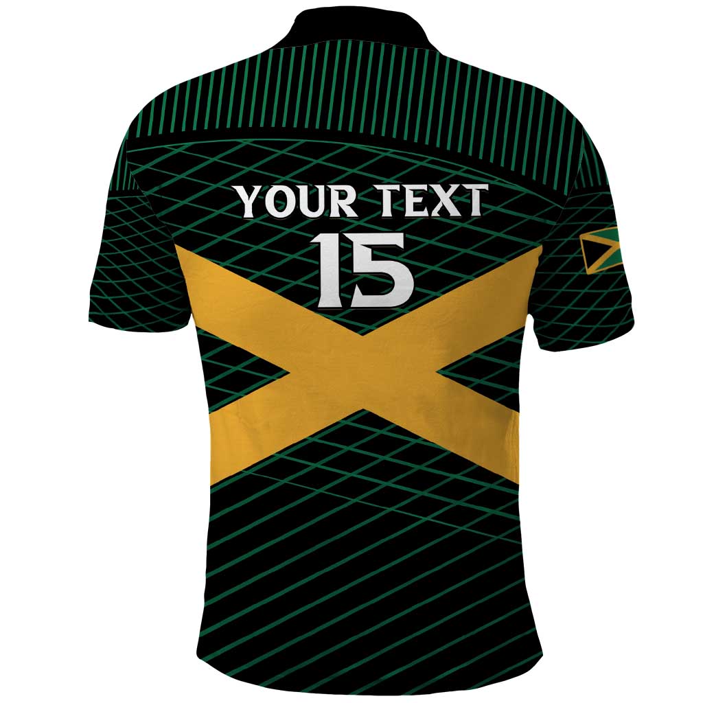 Jamaica Rugby Custom Polo Shirt Go Jamaica Crocs Go