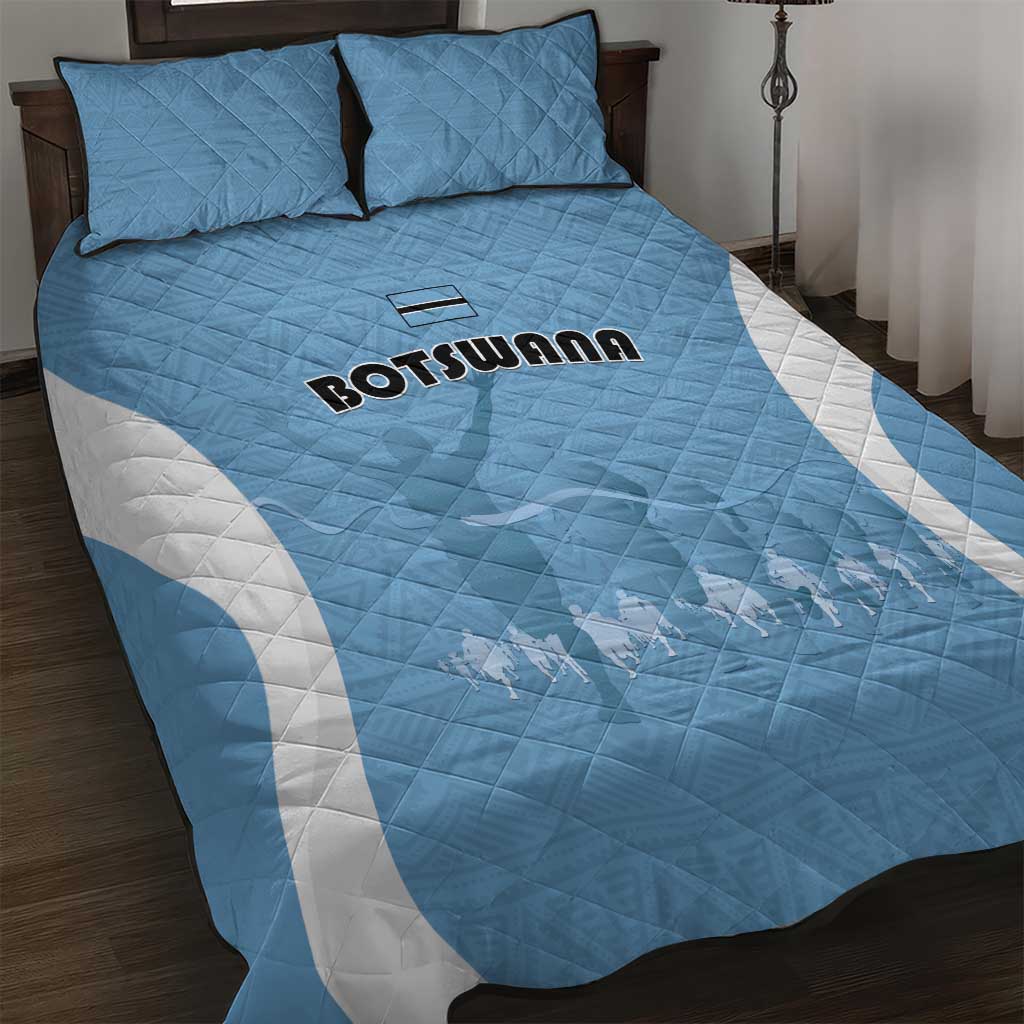 Botswana Athletics Quilt Bed Set Go Champions Go - Shopicos