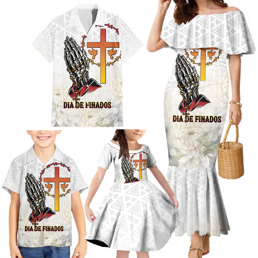 Angola All Souls Day Family Matching Mermaid Dress and Hawaiian Shirt Together in Remembrance - Shopicos