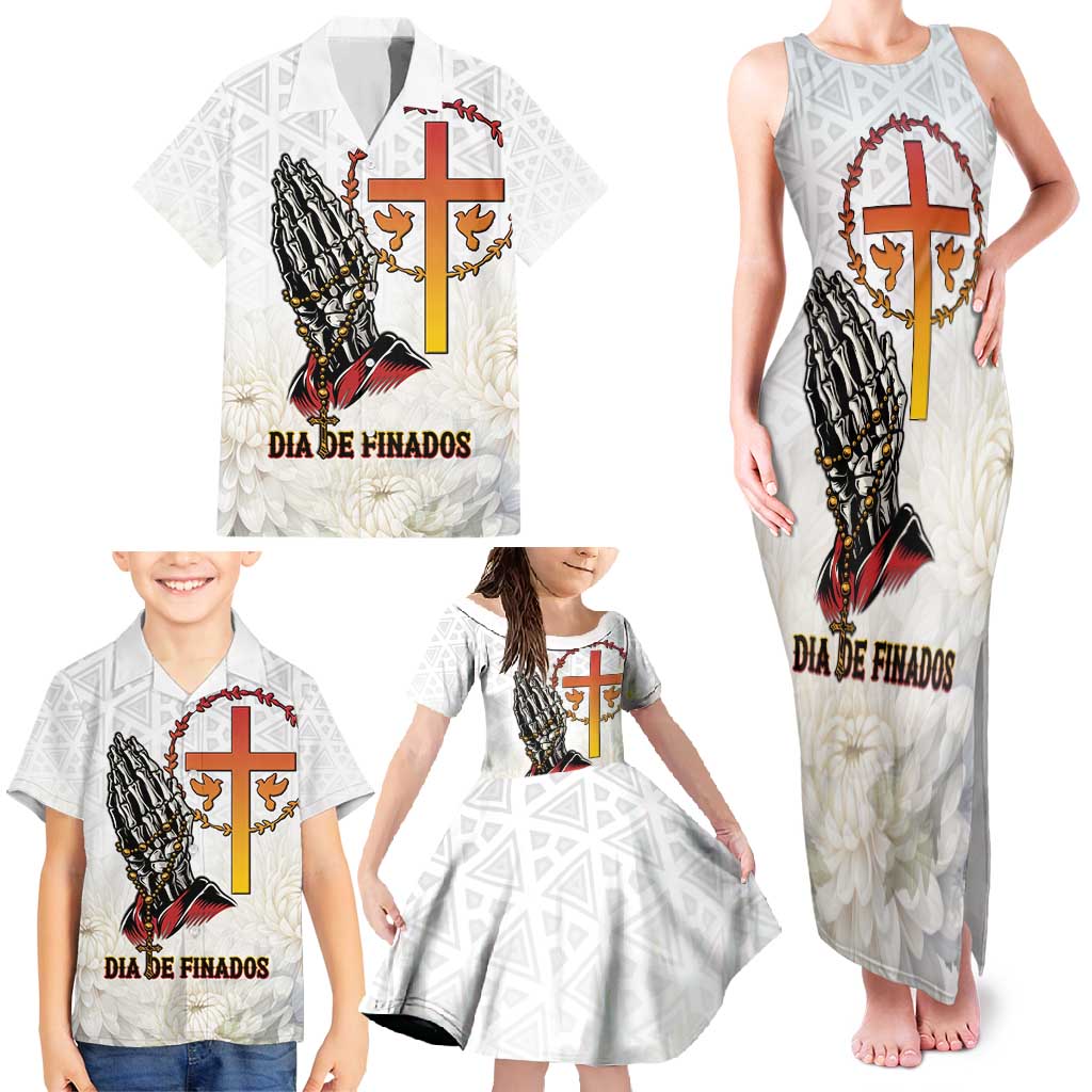 Angola All Souls Day Family Matching Tank Maxi Dress and Hawaiian Shirt Together in Remembrance - Shopicos