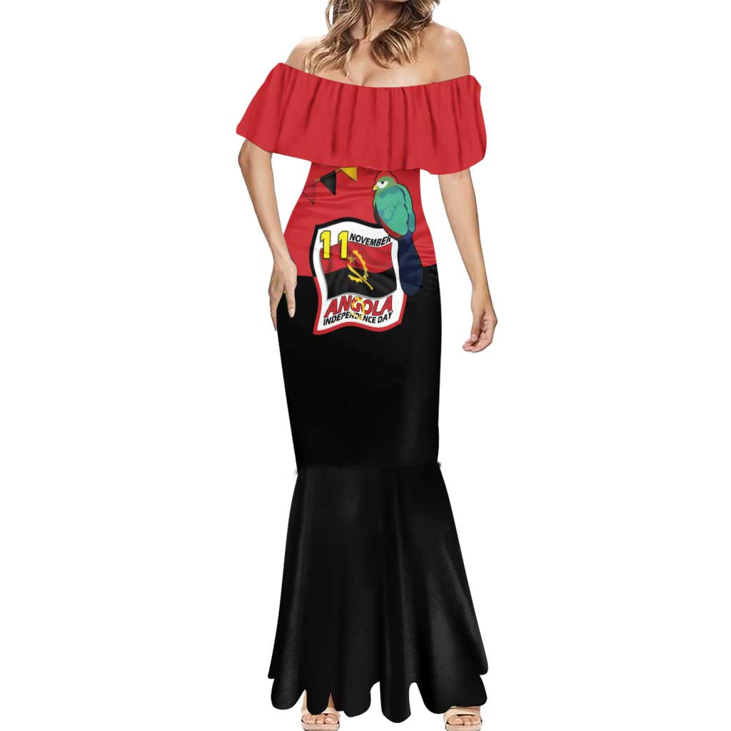 Happy Angola Mermaid Dress 50 Years of Independence - Shopicos