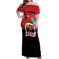 Happy Angola Off Shoulder Maxi Dress 50 Years of Independence - Shopicos