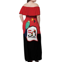 Happy Angola Off Shoulder Maxi Dress 50 Years of Independence - Shopicos