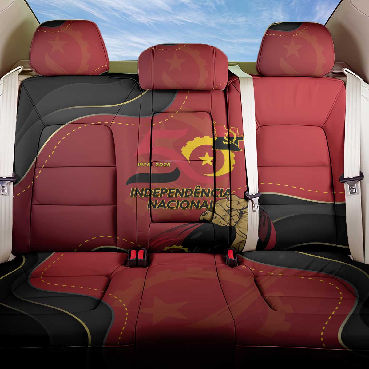 Angola Independence Day Back Car Seat Cover Virtue Is Stronger When United - Shopicos