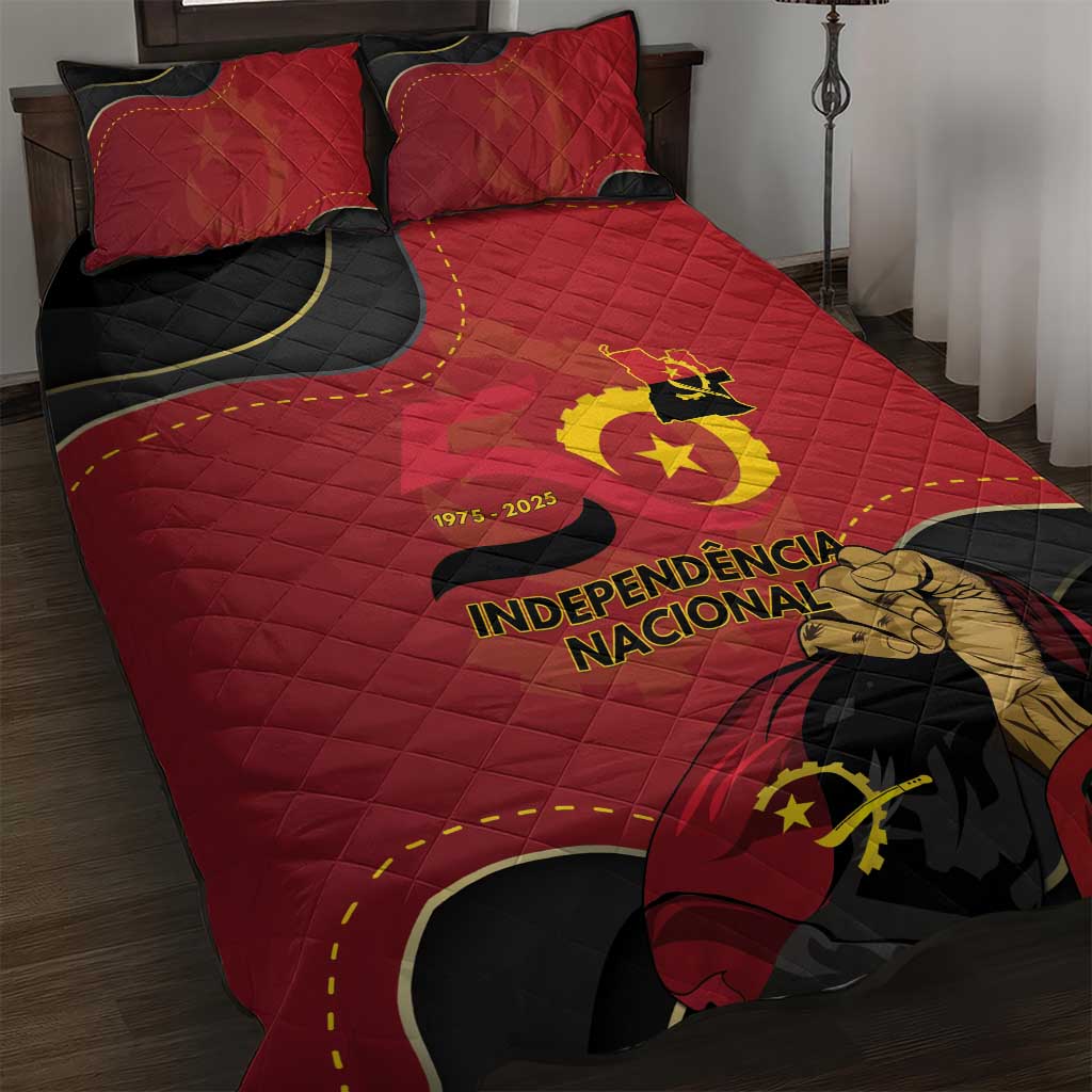 Angola Independence Day Quilt Bed Set Virtue Is Stronger When United - Shopicos