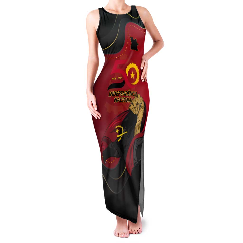 Personalized Angola Independence Day Tank Maxi Dress Virtue Is Stronger When United - Shopicos