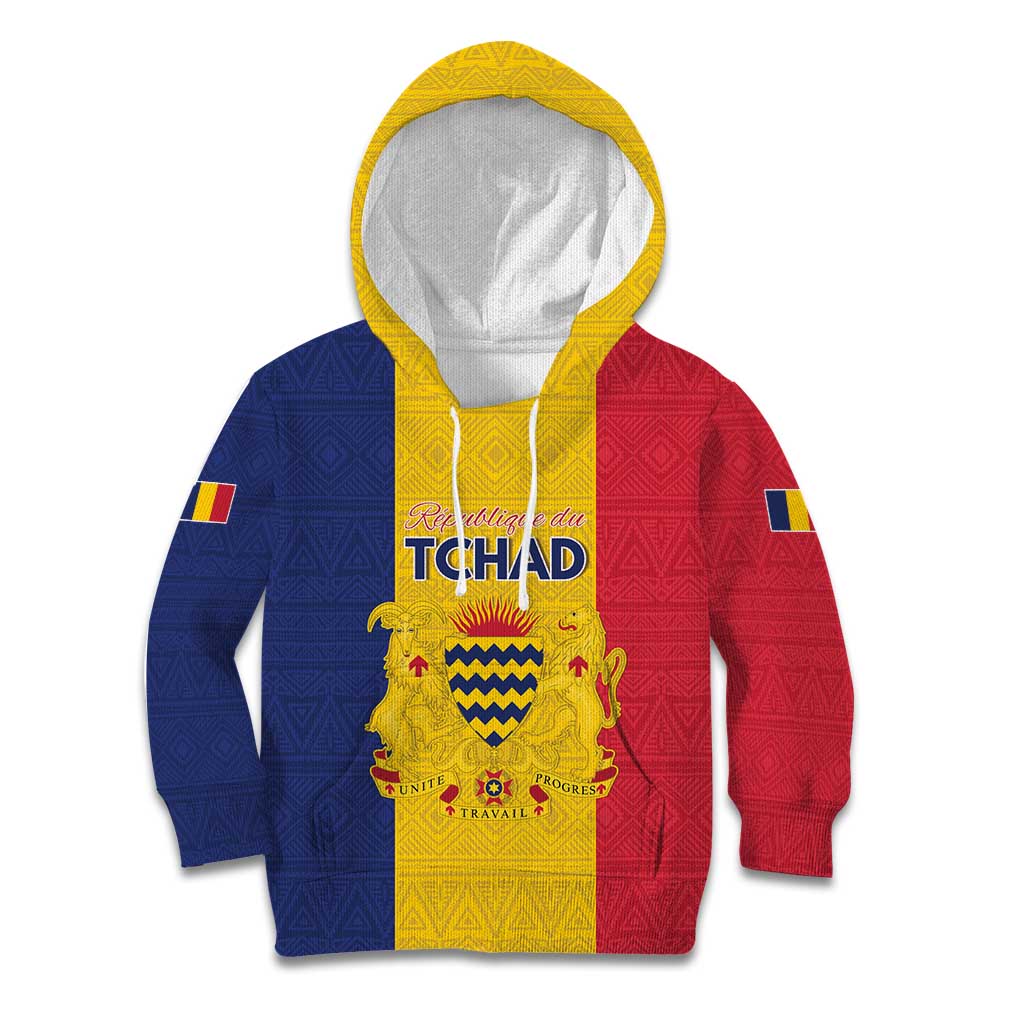 Personalized Chad Kid Hoodie Coat Of Arms - Flag Style - Shopicos