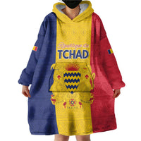Personalized Chad Wearable Blanket Hoodie Coat Of Arms - Flag Style - Shopicos