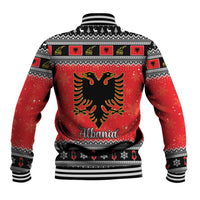 Albania Christmas Baseball Jacket Albanian Eagle Gezuar Krishtlindja - Shopicos