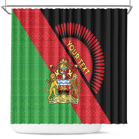Personalised Malawi Shower Curtain Coat Of Arms - Flag Style - Shopicos