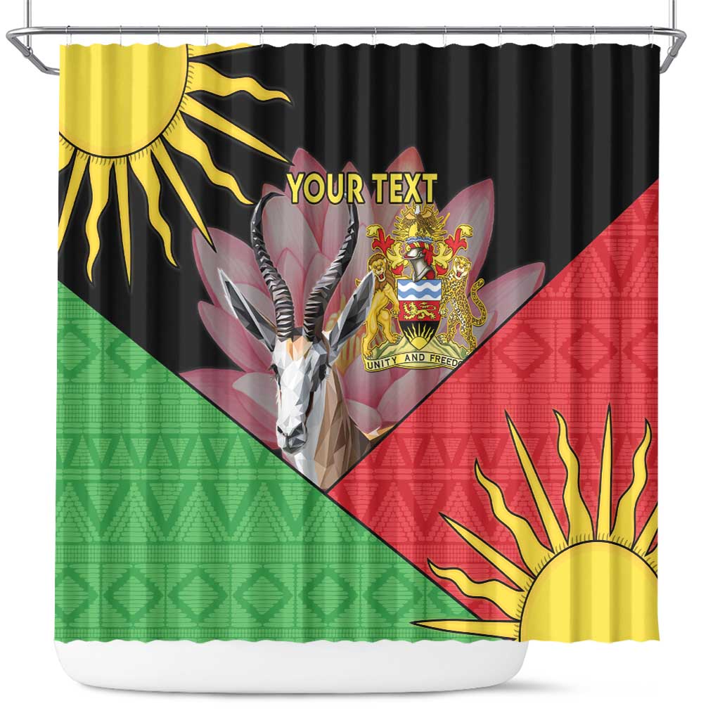 Personalised Malawi Thomsons Gazelle Shower Curtain Lotus - African Pattern - Shopicos
