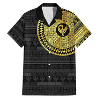 Sankofa Bird Family Matching Mermaid Dress and Hawaiian Shirt Adinkra Symbols - Gold Version